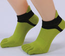 Ladies Finger Socks Cotton Breathable Mesh Socks Sock Mouth Foot Design Split Socks(Green)