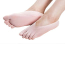 5 Pairs Female Socks Five Toe Sock Slippers Invisibility for Solid Color Crew Socks(Black)