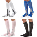 3 Pairs Compression Socks Outdoor Sports Men Women Calf Shin Leg Running, Size:S/M(White)