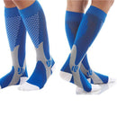 3 Pairs Compression Socks Outdoor Sports Men Women Calf Shin Leg Running, Size:S/M(Blue)
