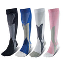 3 Pairs Compression Socks Outdoor Sports Men Women Calf Shin Leg Running, Size:S/M(Blue)