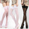 3 Pairs Sexy Womens Thin Sheer Lace Stocking Top Stay Up Thigh High Hold-ups Stockings Pantyhose(Purple)