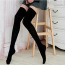 3 Pairs Sexy Thigh High Stocking Women Over knee Socks Female Hosiery Stockings(White)