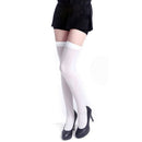 3 Pairs Sexy Thigh High Stocking Women Over knee Socks Female Hosiery Stockings(White)