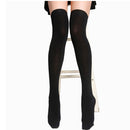 3 Pairs Sexy Thigh High Stocking Women Over knee Socks Female Hosiery Stockings(White)