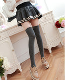 3 Pairs Sexy Thigh High Stocking Women Over knee Socks Female Hosiery Stockings(Dark Grey)