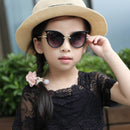 2 PCS Fashion Baby Girls and Boys Cat Eyes Sunglasses Anti-UV Sunglasses(Black)