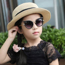 2 PCS Fashion Baby Girls and Boys Cat Eyes Sunglasses Anti-UV Sunglasses(Black)