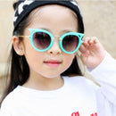 2 PCS Fashion Baby Girls and Boys Cat Eyes Sunglasses Anti-UV Sunglasses(Green)