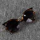 2 PCS Fashion Baby Girls and Boys Cat Eyes Sunglasses Anti-UV Sunglasses(Leopard)