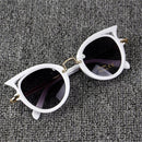 2 PCS Fashion Baby Girls and Boys Cat Eyes Sunglasses Anti-UV Sunglasses(White)