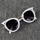 2 PCS Fashion Baby Girls and Boys Cat Eyes Sunglasses Anti-UV Sunglasses(White)