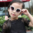 2 PCS Fashion Baby Girls and Boys Cat Eyes Sunglasses Anti-UV Sunglasses(White)