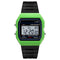 F-91W Analog Digital Motion LED Silicone Strap Multifunction Electronic Watch(Black)