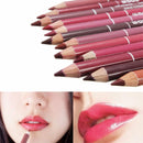 3PCS Professional Wood Waterproof Lady Charming Lip Liner Contour Makeup Lipstick Tool(2)