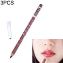 3PCS Professional Wood Waterproof Lady Charming Lip Liner Contour Makeup Lipstick Tool(4)