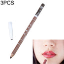 3PCS Professional Wood Waterproof Lady Charming Lip Liner Contour Makeup Lipstick Tool(8)