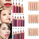 3PCS Professional Wood Waterproof Lady Charming Lip Liner Contour Makeup Lipstick Tool(9)