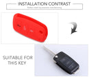 2 PCS Silicone Car Key Cover Case for Volkswagen Golf(Purple)