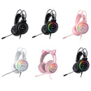 PANTSAN PSH-400 USB Computer Head-Mounted Luminous RGB Wired Headset, Specification:3.5mm Single Plug