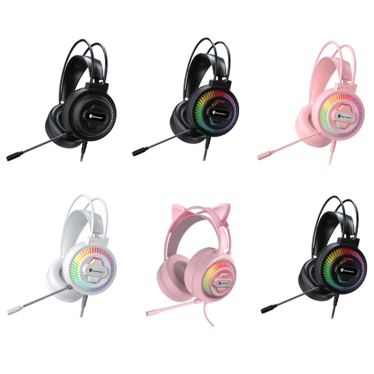 PANTSAN PSH-400 USB Computer Head-Mounted Luminous RGB Wired Headset, Specification:3.5mm Single Plug