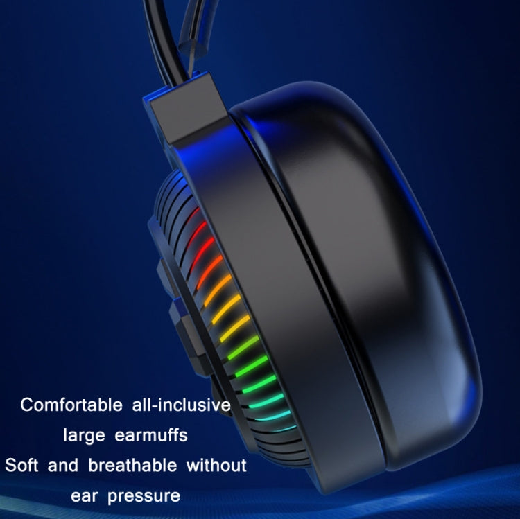 PANTSAN PSH-400 USB Computer Head-Mounted Luminous RGB Wired Headset, Specification:3.5mm Single Plug