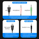 PANTSAN PSH-400 USB Computer Head-Mounted Luminous RGB Wired Headset, Specification:3.5mm Single Plug