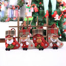 2 PCS Mini Christmas Stockings Gift Bags Christmas Decorations for Home Festival Party(Little Bear Style)