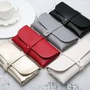 Fashion Portable Glasses Case Magnetic PU Leather Foldable Glasses Box for Eyeglass Oversize Sunglasses(Red)