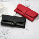 Fashion Portable Glasses Case Magnetic PU Leather Foldable Glasses Box for Eyeglass Oversize Sunglasses(Red)