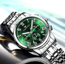 FNGEEN 4006 Ladies Quartz Watch Fashion Luminous Date Display Watch(White Steel White Surface)