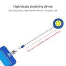 2 PCS ID Easy-to-pull Buckle Smiling Face Holder Name Tag Card Key Badge Retractable Holder Belt Clips(Red)