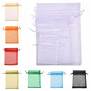100 PCS Gift Bags Jewelry Organza Bag Wedding Birthday Party Drawable Pouches, Gift Bag Size:10x15cm(Yellow)