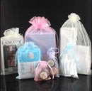 100 PCS Gift Bags Jewelry Organza Bag Wedding Birthday Party Drawable Pouches, Gift Bag Size:10x15cm(Yellow)