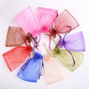 100 PCS Gift Bags Jewelry Organza Bag Wedding Birthday Party Drawable Pouches, Gift Bag Size:13X18cm(Black)