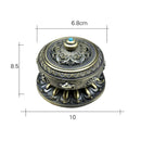 Unique Mosquito Incense Burner Mosquito Coil Holder with Metal Mesh Cover(Red Bronze)