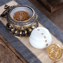 Unique Mosquito Incense Burner Mosquito Coil Holder with Metal Mesh Cover(Red Bronze)