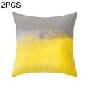 2 PCS 45x45cm Yellow Striped Pillowcase Geometric Throw Cushion Pillow Cover Printing Cushion Pillow Case Bedroom Office, Size:450*450mm(29)