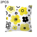 2 PCS 45x45cm Yellow Striped Pillowcase Geometric Throw Cushion Pillow Cover Printing Cushion Pillow Case Bedroom Office, Size:450*450mm(31)