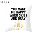 2 PCS 45x45cm Yellow Striped Pillowcase Geometric Throw Cushion Pillow Cover Printing Cushion Pillow Case Bedroom Office, Size:450*450mm(1)