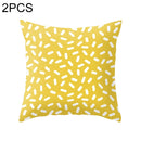 2 PCS 45x45cm Yellow Striped Pillowcase Geometric Throw Cushion Pillow Cover Printing Cushion Pillow Case Bedroom Office, Size:450*450mm(3)