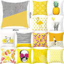2 PCS 45x45cm Yellow Striped Pillowcase Geometric Throw Cushion Pillow Cover Printing Cushion Pillow Case Bedroom Office, Size:450*450mm(4)