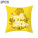 2 PCS 45x45cm Yellow Striped Pillowcase Geometric Throw Cushion Pillow Cover Printing Cushion Pillow Case Bedroom Office, Size:450*450mm(9)
