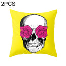 2 PCS 45x45cm Yellow Striped Pillowcase Geometric Throw Cushion Pillow Cover Printing Cushion Pillow Case Bedroom Office, Size:450*450mm(13)
