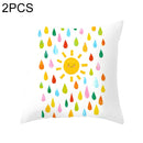 2 PCS 45x45cm Yellow Striped Pillowcase Geometric Throw Cushion Pillow Cover Printing Cushion Pillow Case Bedroom Office, Size:450*450mm(18)