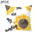 2 PCS 45x45cm Yellow Striped Pillowcase Geometric Throw Cushion Pillow Cover Printing Cushion Pillow Case Bedroom Office, Size:450*450mm(20)