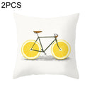 2 PCS 45x45cm Yellow Striped Pillowcase Geometric Throw Cushion Pillow Cover Printing Cushion Pillow Case Bedroom Office, Size:450*450mm(24)