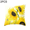 2 PCS 45x45cm Yellow Striped Pillowcase Geometric Throw Cushion Pillow Cover Printing Cushion Pillow Case Bedroom Office, Size:450*450mm(25)
