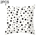 2 PCS Black and White Simple and Modern Geometric Abstract Decorative Pillowcases Polyester Throw Pillow Case(6)