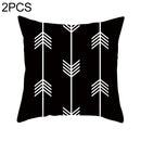 2 PCS Black and White Simple and Modern Geometric Abstract Decorative Pillowcases Polyester Throw Pillow Case(9)